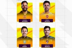 阿莫林首次入选!英超10月最佳主帅候选:阿莫林、阿尔特塔在列